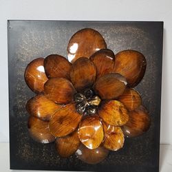 Metal 3D Flower Wall Decor 

