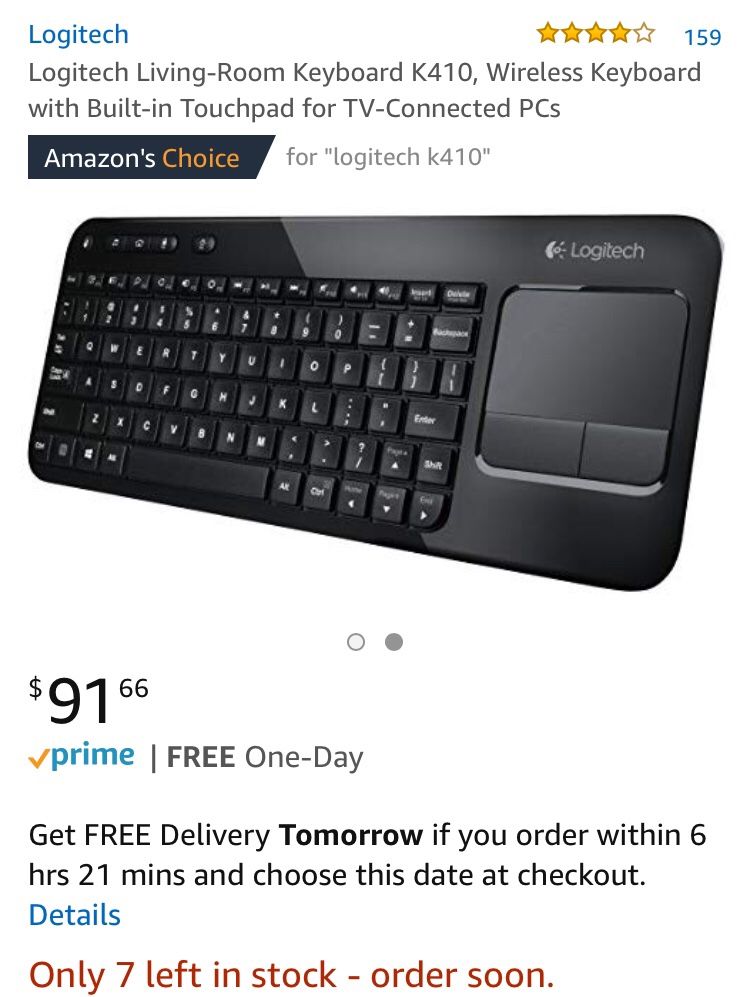 Logitech living room keyboard