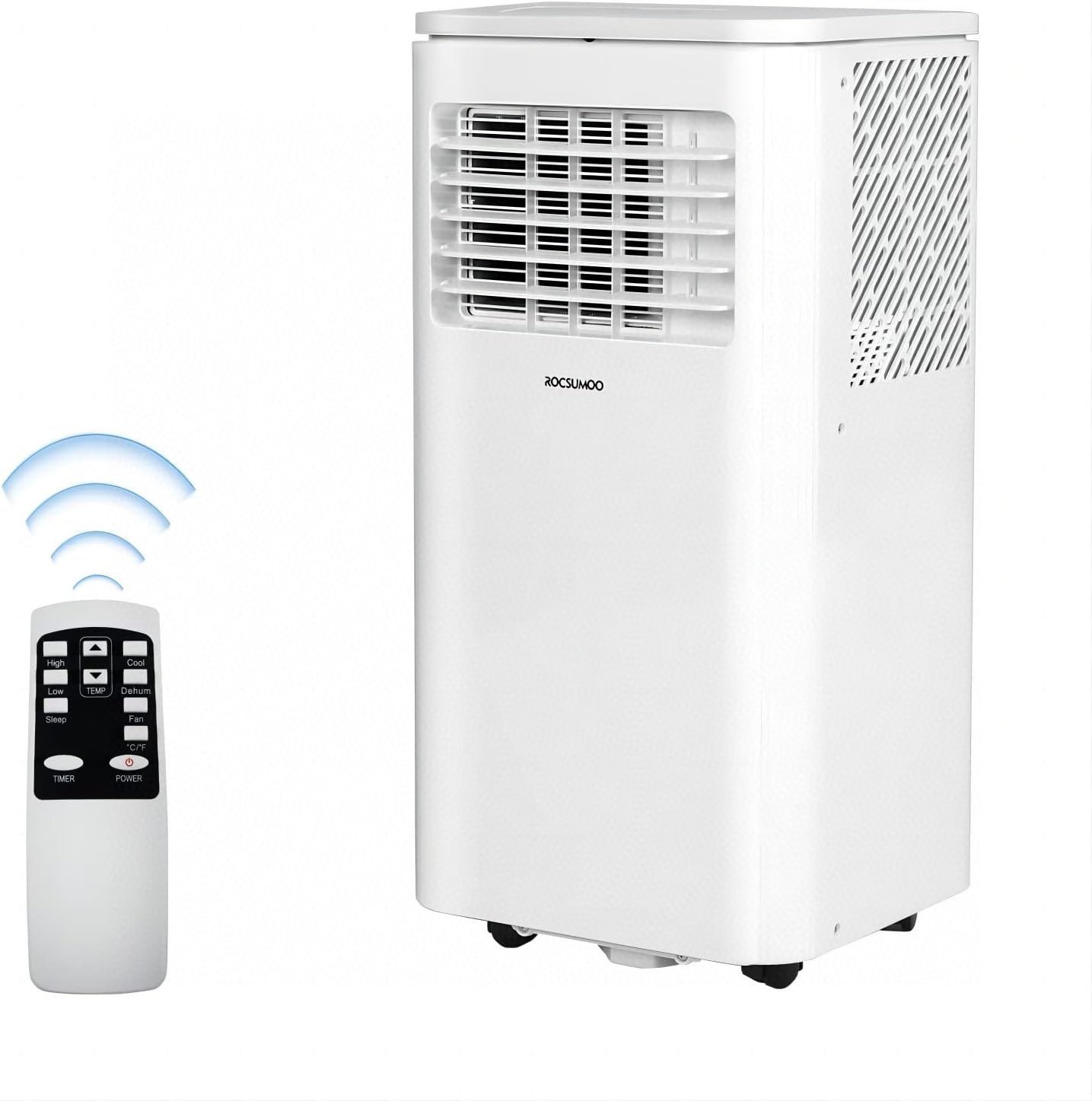 8,000 BTU Portable Air Conditioners,ROCSUMOO 3-in-1 Portable AC Unit with Fan & Dehumidifier Cools, Energy Saving Portable AC with ECO Mode, 24H Timer