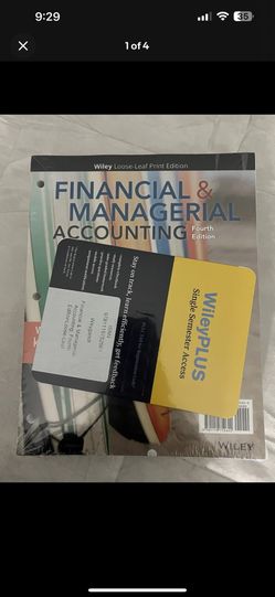Financial and Managerial Accounting (Acces Code Available) 