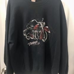 Vintage Y2K Motorcycle Sweatshirt L