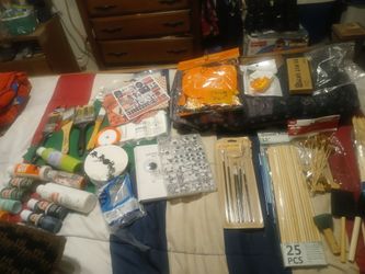 Box of craft items