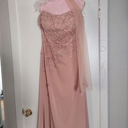 Beautiful Gown Worn Once Dry Clean Size 13/14 With Shall