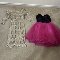 like new home coming dress or prom dress size small 15 each both 25