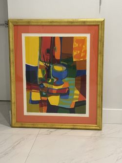 MARCEL MOULY Original Hand Signed And Numbered Color Lithograph 33”x 39”