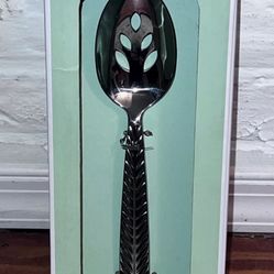 Portmeirion Botanic Garden Slotted Spoon - 8.6 Inch - Silver