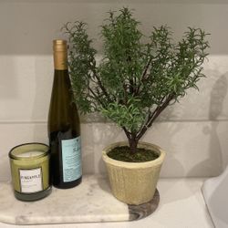Faux Rosemary Topiary Plant Decor