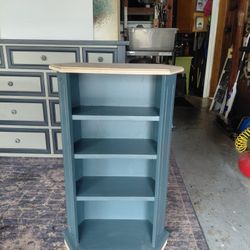 Solid Wood Vintage Book Shelf Cabinet 