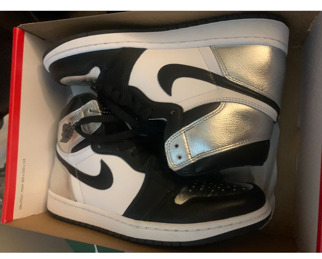 Jordan Retro 1 Silver Toe Size 7