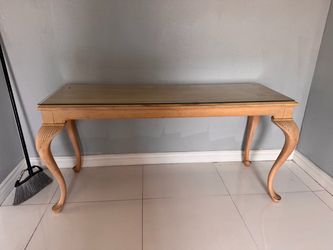 Wood glass long table