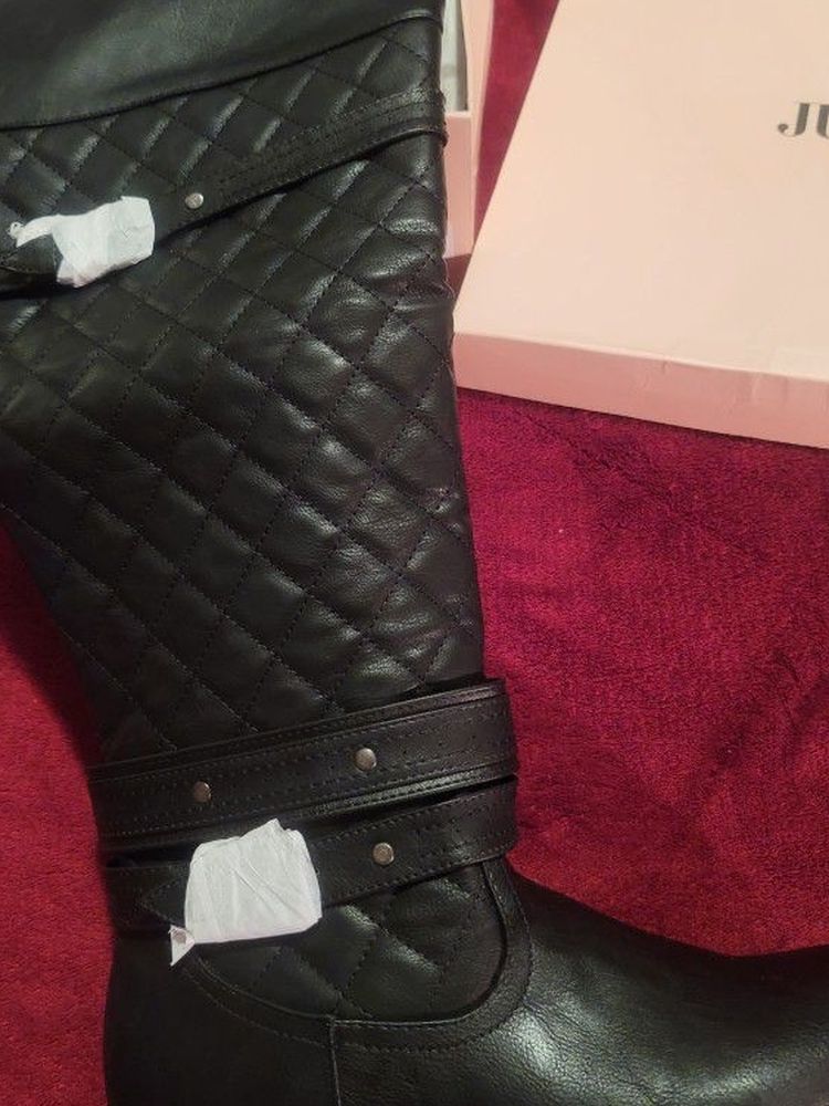 Brand New Wide Calf Boots Size 10 Black