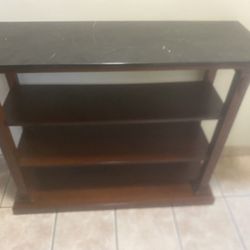 Neoclassical Revival style mahogany w/Black marble top.