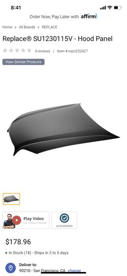Aftermarket Suburu OEM style hood