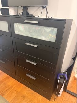 Two IKEA Brimnes 4-Drawer Dressers