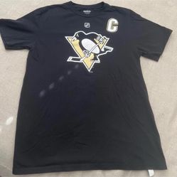 Reebok Pittsburgh Penguins Sidney Crosby NHL Black Shirt Size M