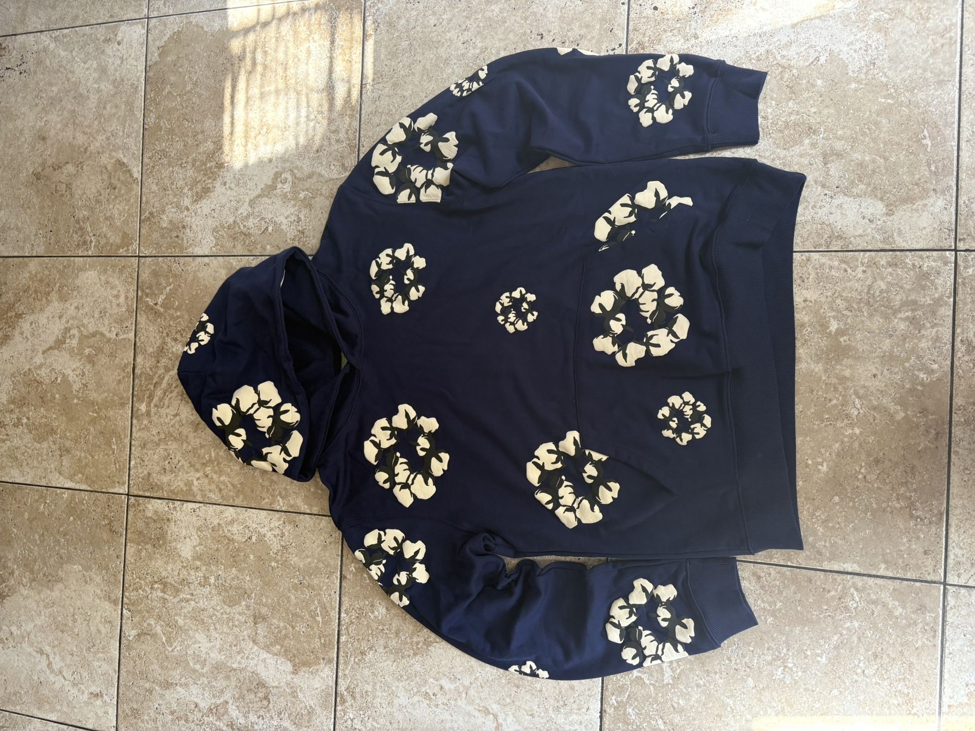Navy Blue Denim Tears Hoodie Brand New