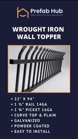 Metal/iron wall topper
