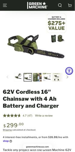 New green machine chainsaw