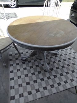 Vintage Wood Chair And Table