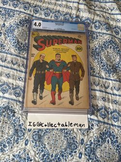 Superman #12 CGC 4.0 Lex Luthor 1941 WWII Army Navy Military RARE Classic