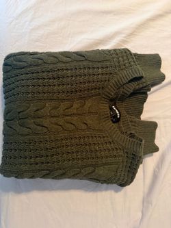 Mens Express Knit Sweater Like New Olive Green XS