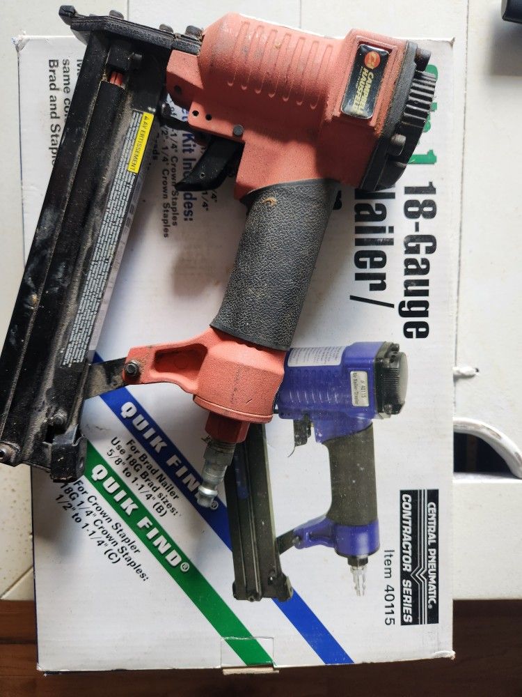 lot of 2 nailer stapler 18 gauge Brad nailer