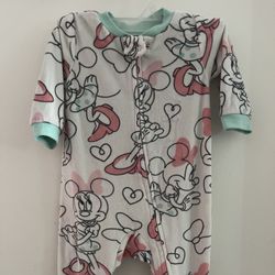 Disney Baby Brand - Warm Minnie Mouse Sleeper - Baby Size 3-6 Months