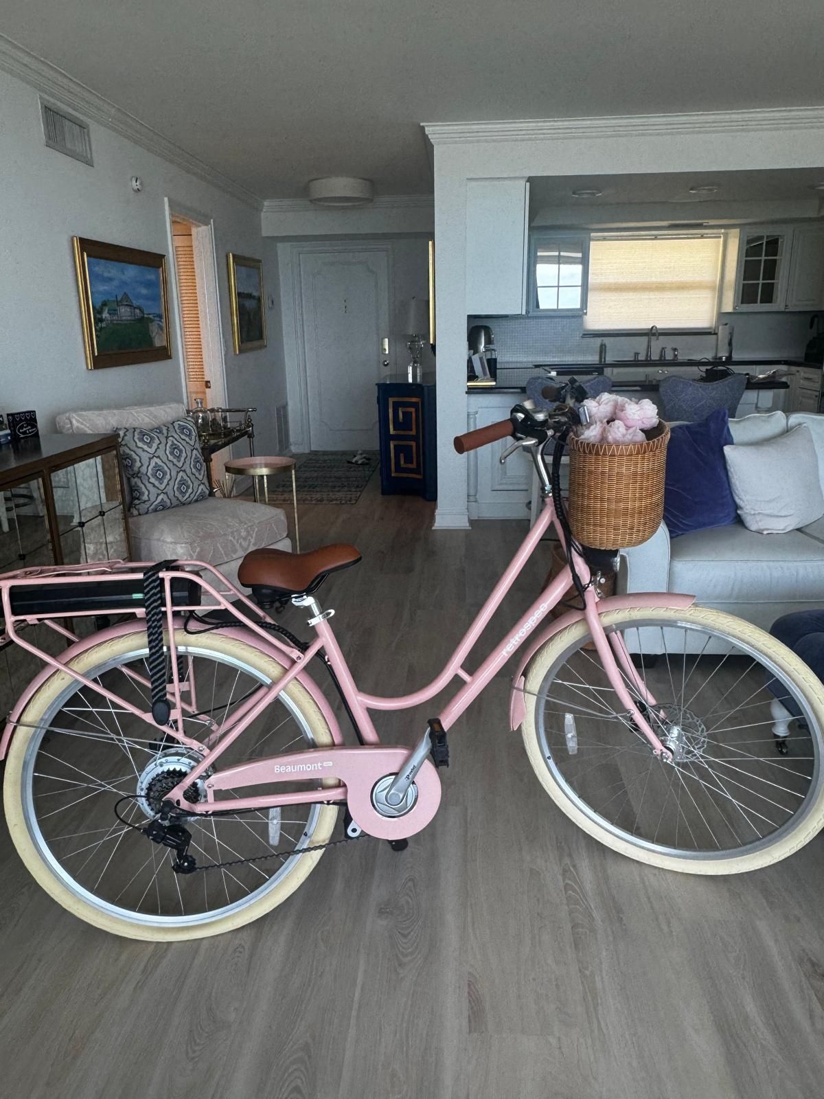 Pink Electric Bicycle 