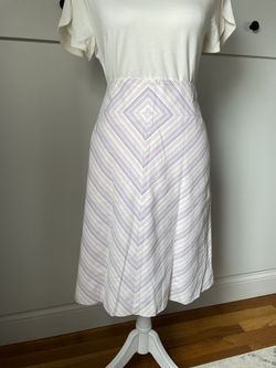 Banana Republic Pink/Purple Chevron Pattern A-Line Skirt Size 0
