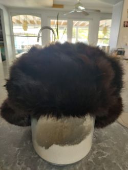 Ushanka Trapper Hat side ear flaps - S/M- Healthy Fur beautiful inside sewn pattern