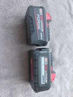 2 Milwaukee m18 batteries  6.0 forge and 8.0 high output  $200 both or they are posted individually  if you want to buy separately  cash pick up beaum
