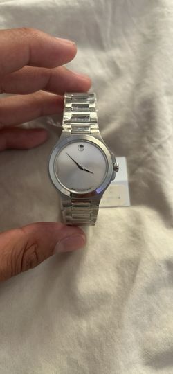 Movado Corporate Silver Stainless Steel Watch