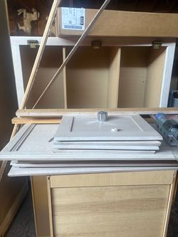 9 piece white oak kitchen cabinets ready to install