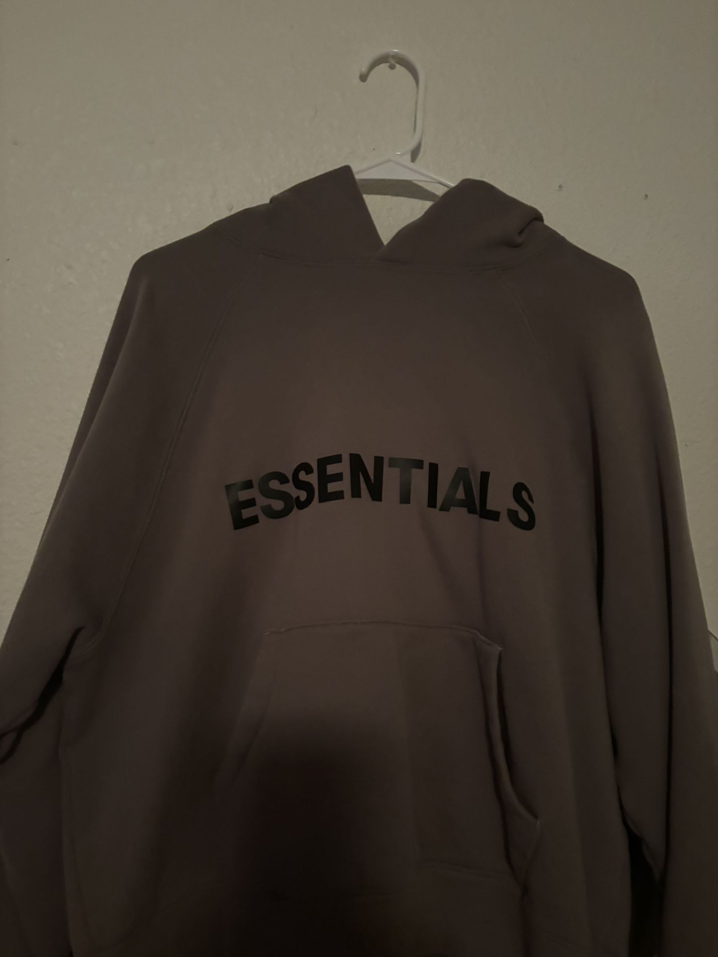 Fear of God Essentials Hoodie – Taupe/Brown – Size Small