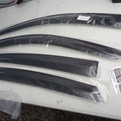 New Tape-On Dark Tinted Side Window Visor Deflectors Rain Guards Compatible with Honda Accord 18-20.