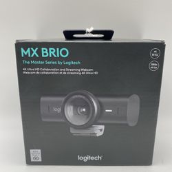 New Logitech - MX Brio Ultra HD 4K Video Conference, Gaming and Streaming Black)