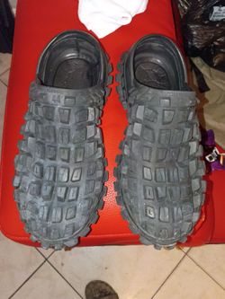 Balenciaga all black rubber slippers size 44