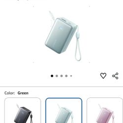 Anker Nano Portable Charger, 45W 10000mAh with 2.3 ft Retractable Cable