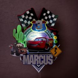 Personalized Cane Toppers With Lights 