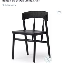 Buxton black oak dining chair