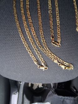 14k gold mariner and gucci link chains