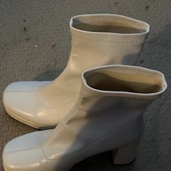 White Gogo boots