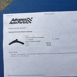 Control Arm and Ball Joint Assembly