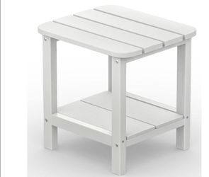Adirondack Table Outdoor Side Table- White