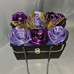 Valentines Day Gift Bag With Eternal Flowers
