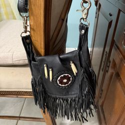 Black Leather Hobo Bag