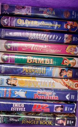 Walt Disney VHS Movies 10 Movies For $12.00