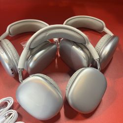 Lot of 3 HEADWEAR ZTOZ P9 wireless Bluetooth headphones-Silver 