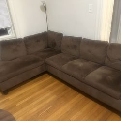 Chocolate brown couch 