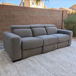Gray Power Reclining Sofa - Excellent Condition - Free Delivery